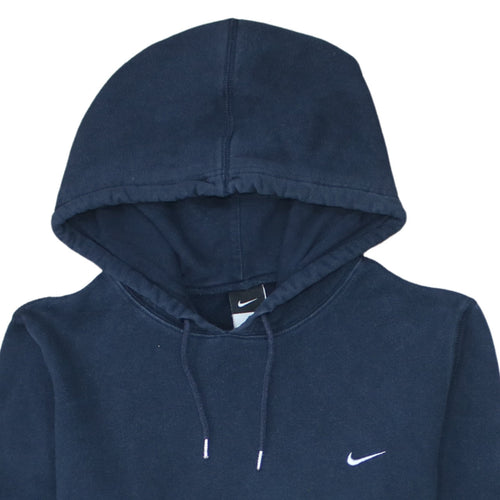 Nike Men's Blue Pullover Hoodie Small Fleece Logo Sweatshirt