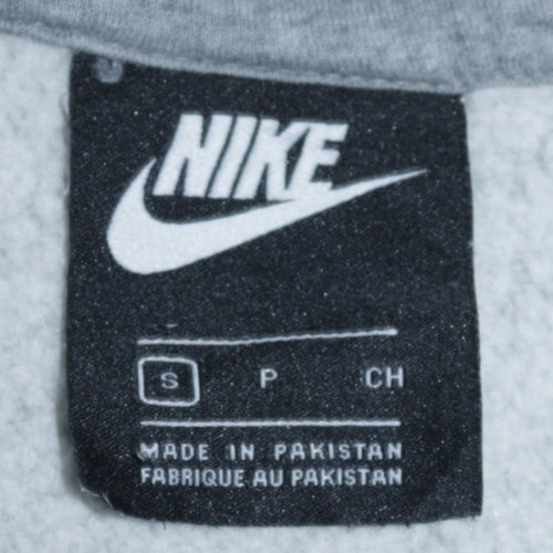 Nike Men's Grey Pullover Hoodie Small Logo Sportswear