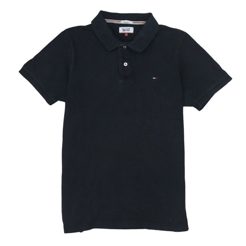 Tommy Hilfiger Men’s Black Cotton Polo Shirt Size L Classic Fit