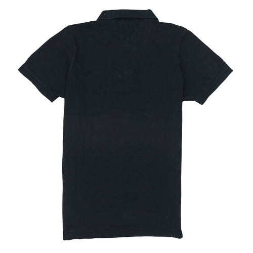 Tommy Hilfiger Men’s Black Cotton Polo Shirt Size L Classic Fit