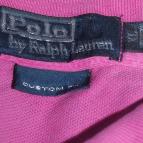 Ralph Lauren Men's Pink Cotton Slim Fit Polo Shirt XL