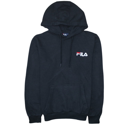 Fila Men’s Black Pullover Hoodie Small Logo Sweatshirt