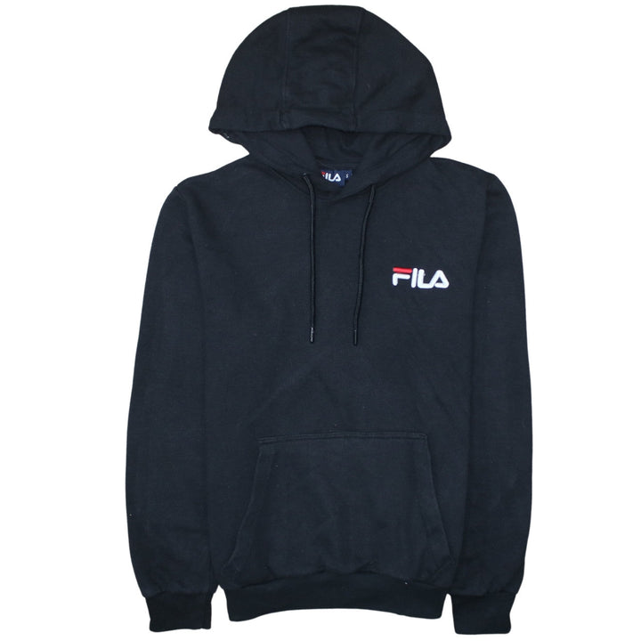 Fila Men’s Black Pullover Hoodie Small Logo Sweatshirt