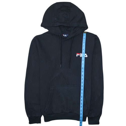 Fila Men’s Black Pullover Hoodie Small Logo Sweatshirt