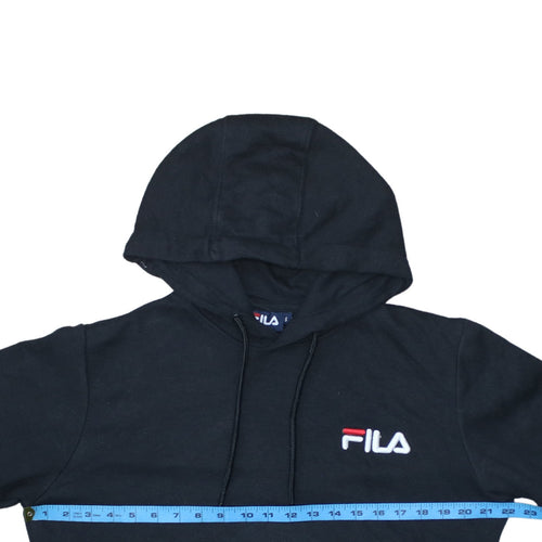 Fila Men’s Black Pullover Hoodie Small Logo Sweatshirt