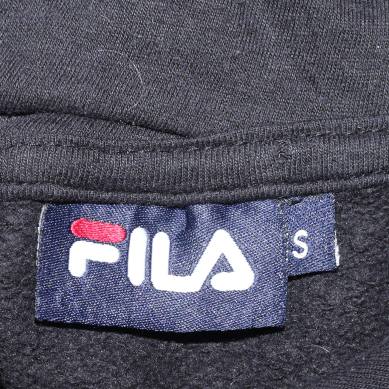 Fila Men’s Black Pullover Hoodie Small Logo Sweatshirt