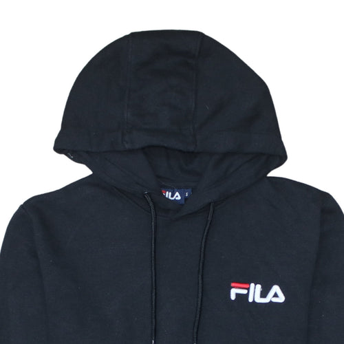 Fila Men’s Black Pullover Hoodie Small Logo Sweatshirt