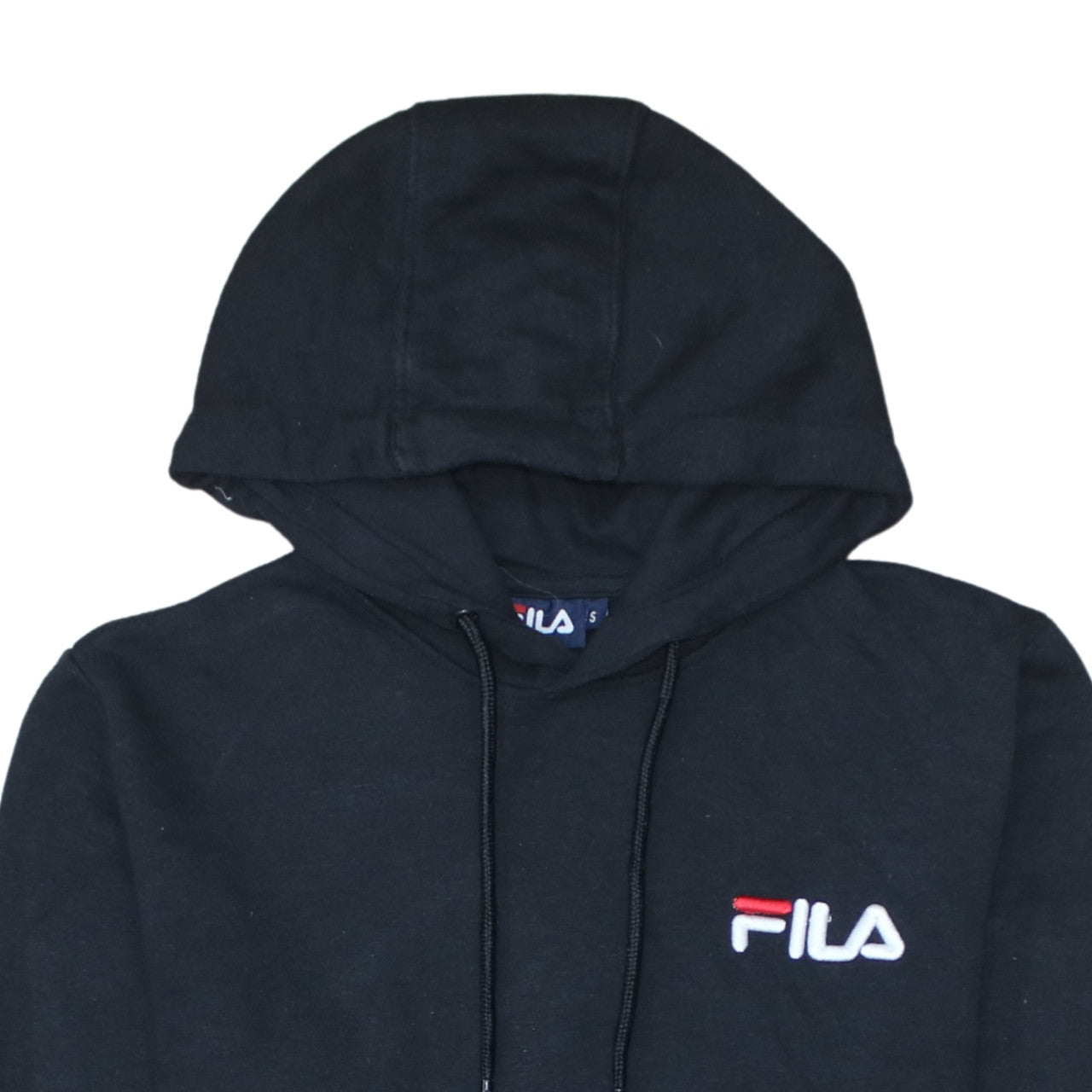 Fila Men’s Black Pullover Hoodie Small Logo Sweatshirt