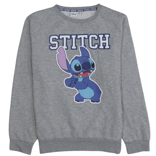 Disney Women Grey Stitch Pullover Sweatshirt Size M