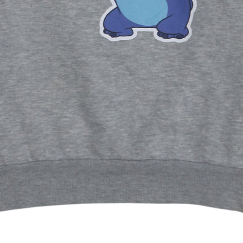 Disney Women Grey Stitch Pullover Sweatshirt Size M
