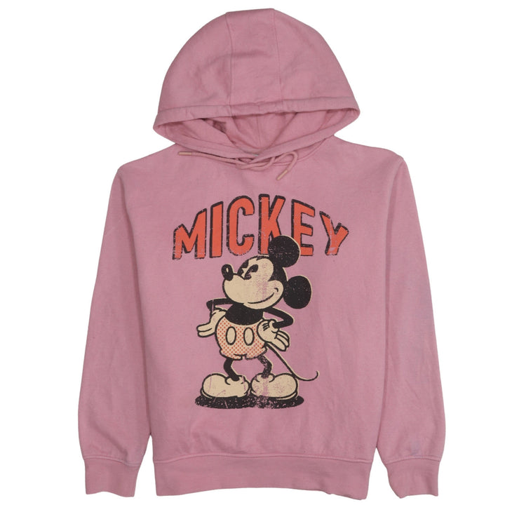 Disney Women Pink XS Pullover Hoodie Mickey Mouse Print