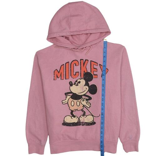 Disney Women Pink XS Pullover Hoodie Mickey Mouse Print