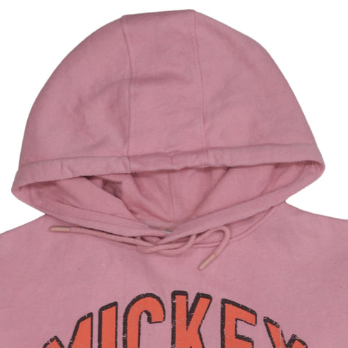 Disney Women Pink XS Pullover Hoodie Mickey Mouse Print
