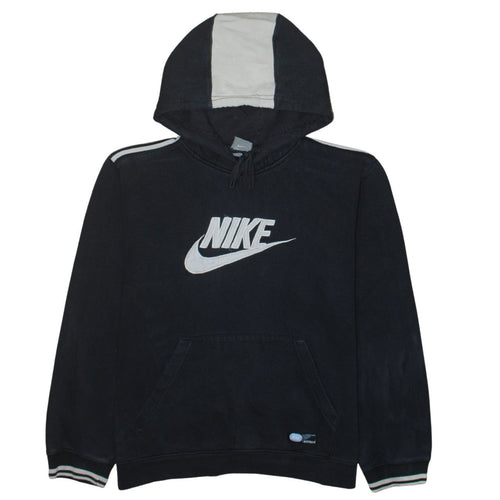 Nike Boys Black Pullover Hoodie with Logo and Drawstring Hood Size M