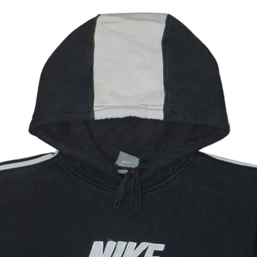 Nike Boys Black Pullover Hoodie with Logo and Drawstring Hood Size M