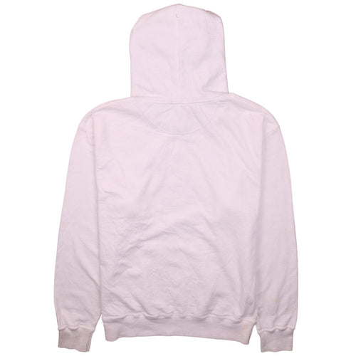 Champion Men's White Pullover Hoodie M Regular Fit Logo Fleece