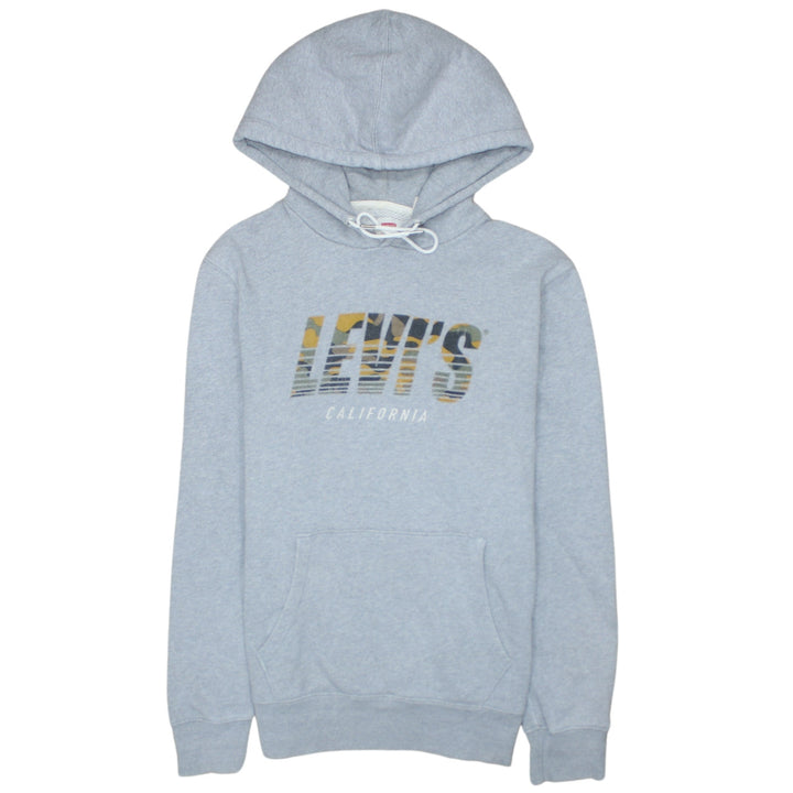 Levi's Men's Grey Pullover Hoodie Sweatshirt Small Graphic Print