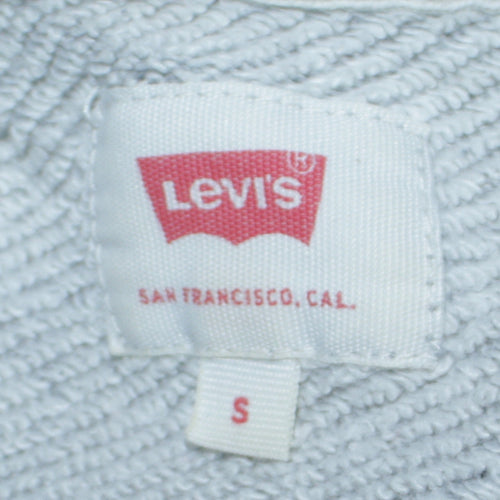Levi's Men's Grey Pullover Hoodie Sweatshirt Small Graphic Print