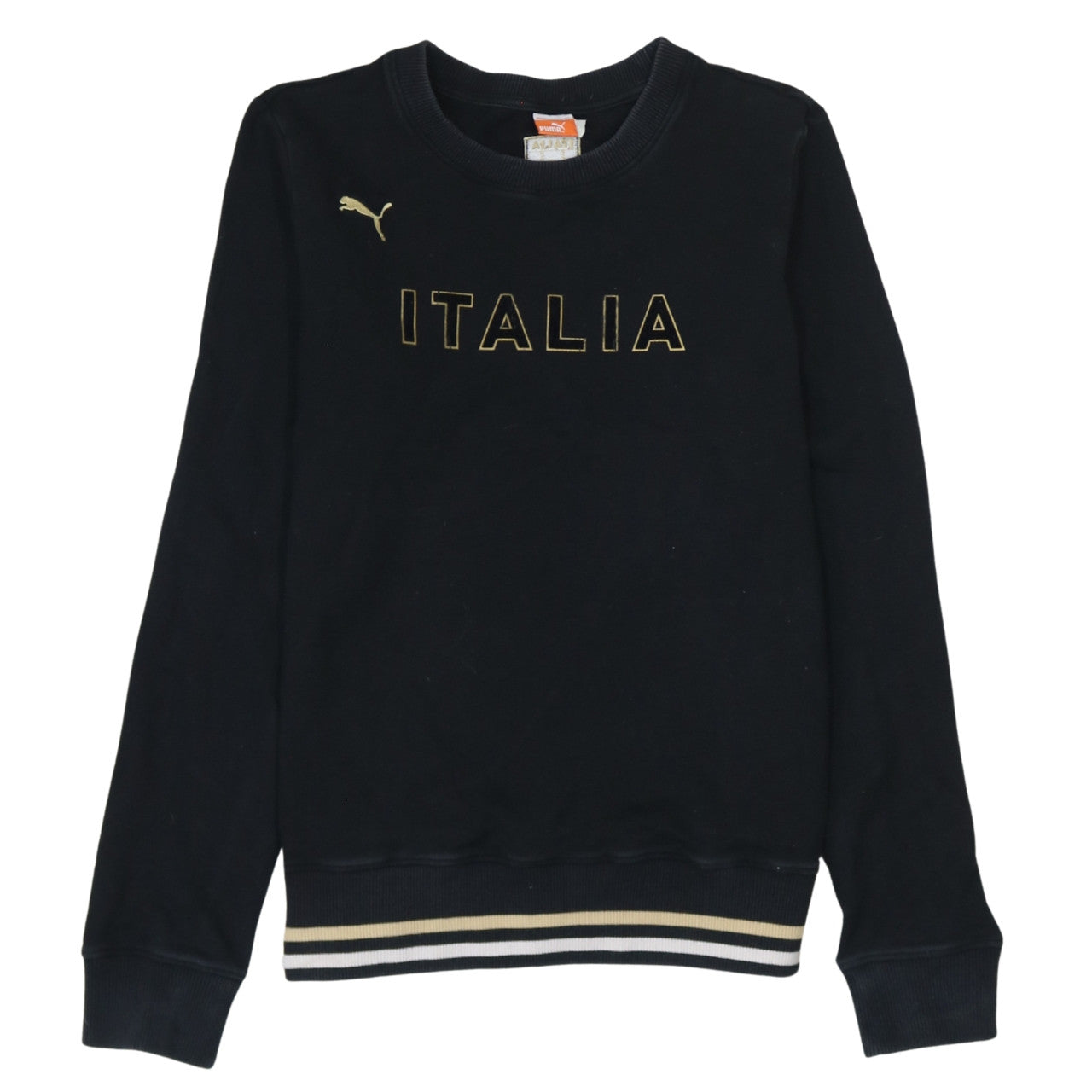 Puma Men's Black Italia Sweatshirt 2XL Crew Neck Pullover