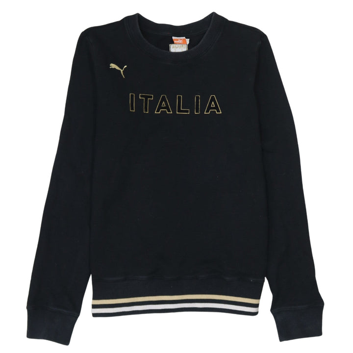 Puma Men's Black Italia Sweatshirt 2XL Crew Neck Pullover