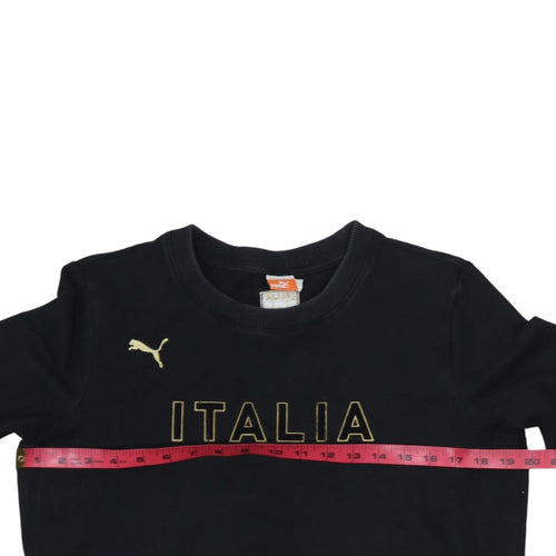 Puma Men's Black Italia Sweatshirt 2XL Crew Neck Pullover