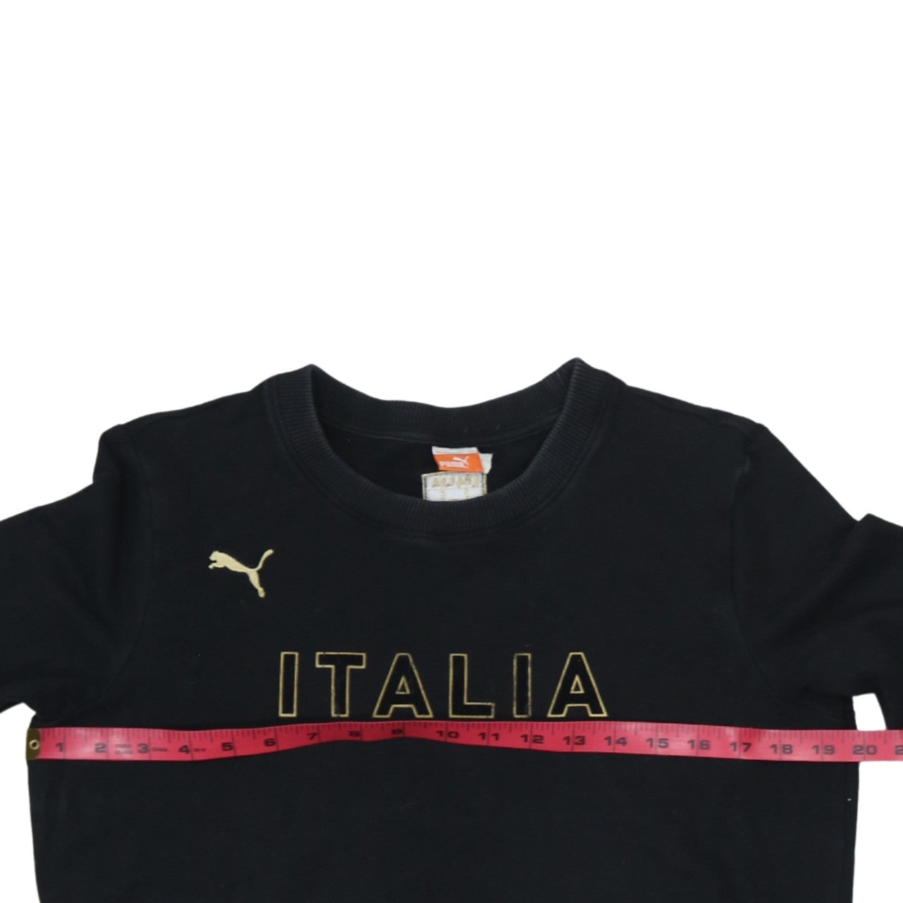 Puma Men's Black Italia Sweatshirt 2XL Crew Neck Pullover