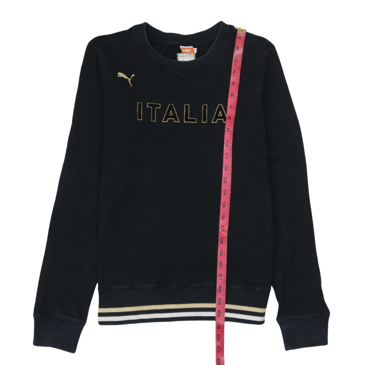 Puma Men's Black Italia Sweatshirt 2XL Crew Neck Pullover