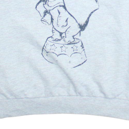Disney Women Grey Dumbo Graphic Pullover Sweatshirt Size M 12/14