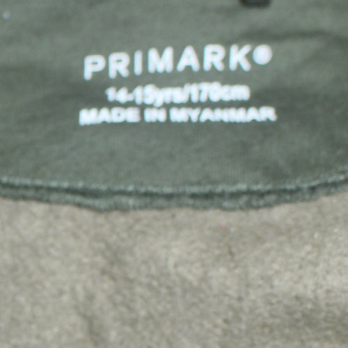 Primark Boys Green Camouflage Full Zip Hoodie 14-15 Years Cotton Blend