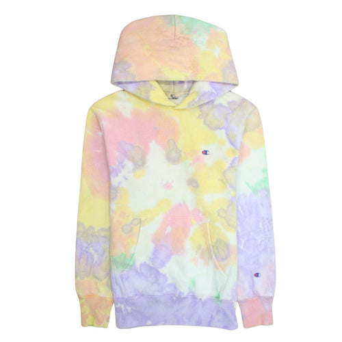 Champion Men's Multicoloured Tie Dye Reverse Weave Pullover Hoodie Size L
