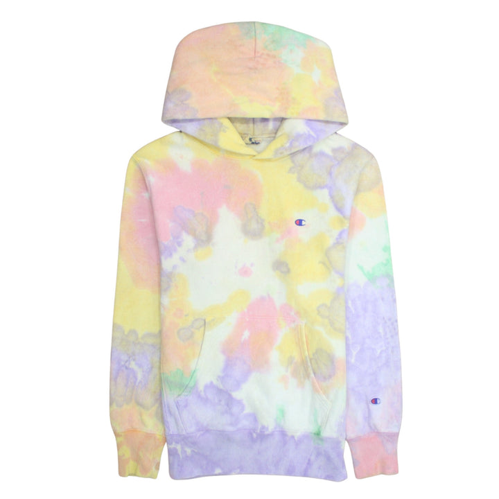 Champion Men's Multicoloured Tie Dye Reverse Weave Pullover Hoodie Size L
