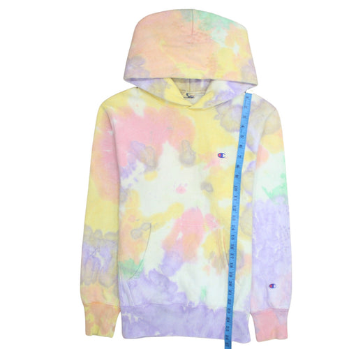 Champion Men's Multicoloured Tie Dye Reverse Weave Pullover Hoodie Size L