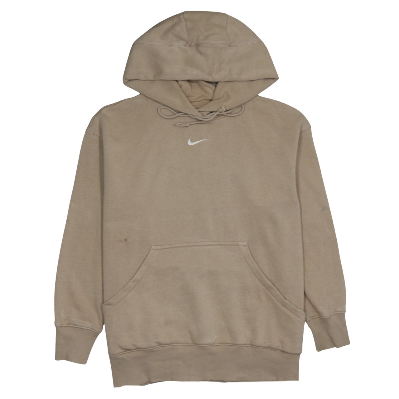 Nike Men's Beige Hoodie Pullover Medium Cotton Blend Classic Fit