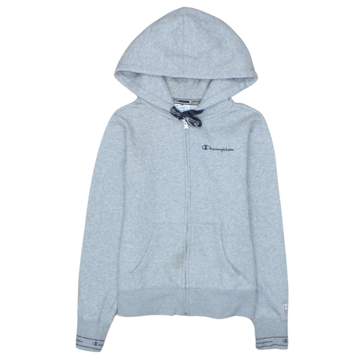 Champion Womens Grey XS Full Zip Hoodie Fleece Cotton Blend