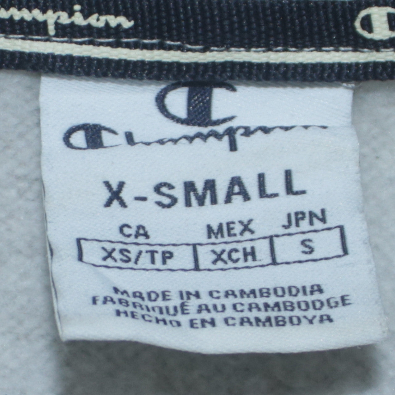 Champion Womens Grey XS Full Zip Hoodie Fleece Cotton Blend