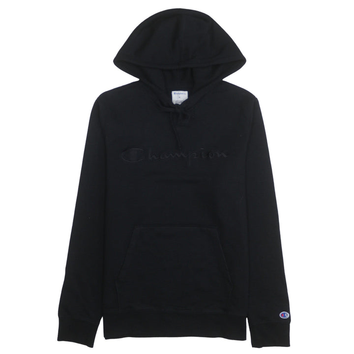 Champion Men’s Black Pullover Hoodie Medium Embroidered Logo