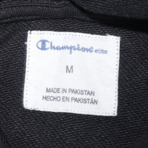 Champion Men’s Black Pullover Hoodie Medium Embroidered Logo