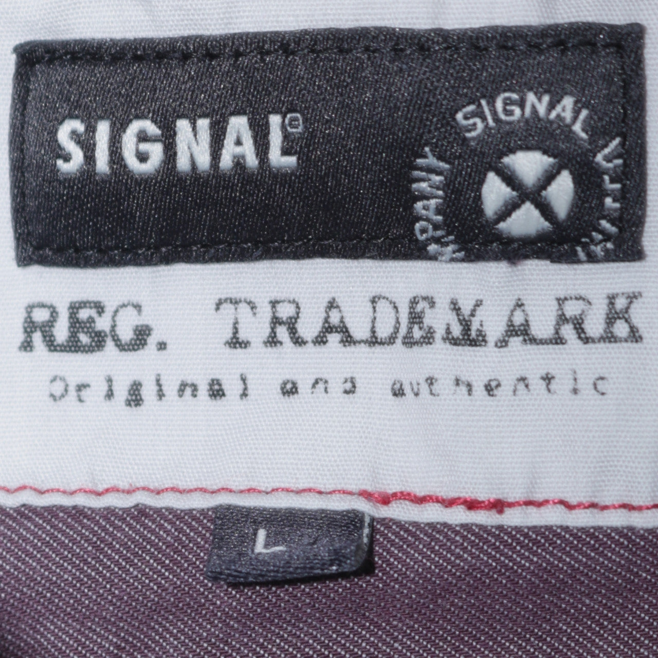 Signal Men's Purple Long Sleeve Regular Fit Cotton Button-Up Shirt L