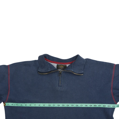Lee Mens Blue 1/4 Zip Cotton Sweatshirt L Long Sleeve Vintage
