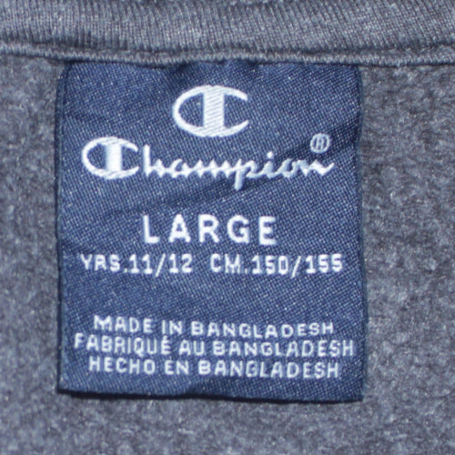 Champion Boys Grey Full Zip Hoodie Size 11-12 Years Regular Fit
