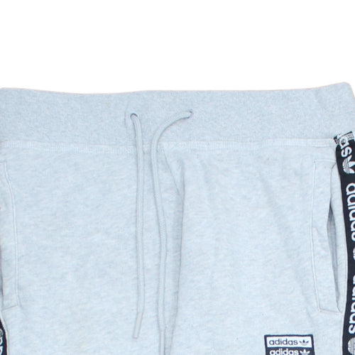 Adidas Womens Grey Jogger Sweatpants Size 10 Cotton Blend Activewear