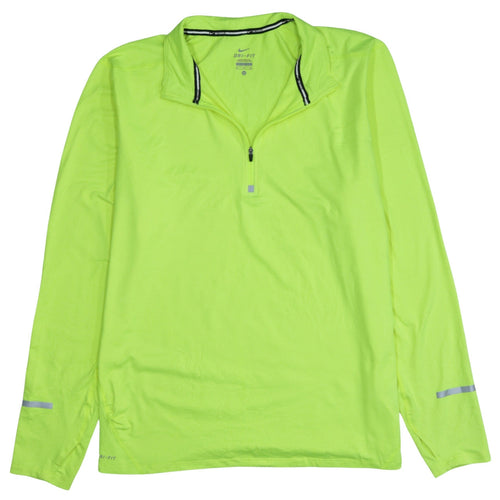 Nike Men's Yellow Dri-Fit 1/4 Zip Pullover Sweatshirt XL