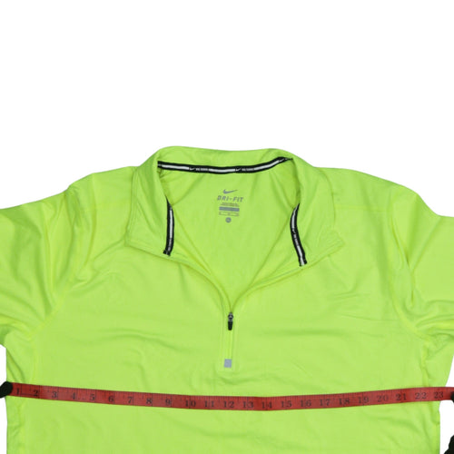 Nike Men's Yellow Dri-Fit 1/4 Zip Pullover Sweatshirt XL