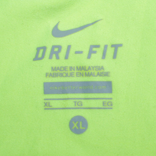 Nike Men's Yellow Dri-Fit 1/4 Zip Pullover Sweatshirt XL