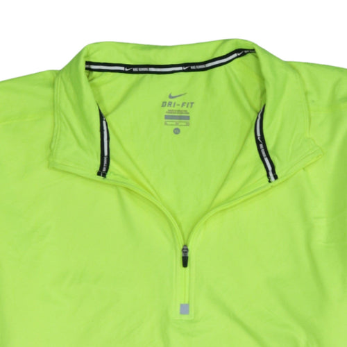 Nike Men's Yellow Dri-Fit 1/4 Zip Pullover Sweatshirt XL