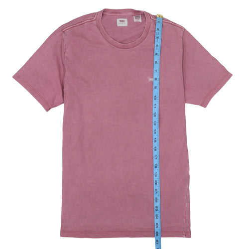 Levi's Men's Pink Cotton Crew Neck Short Sleeve T-Shirt Size S