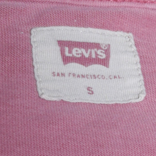 Levi's Men's Pink Cotton Crew Neck Short Sleeve T-Shirt Size S