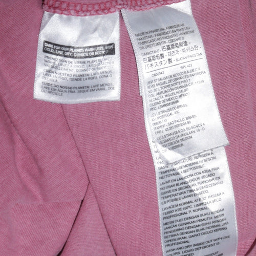 Levi's Men's Pink Cotton Crew Neck Short Sleeve T-Shirt Size S