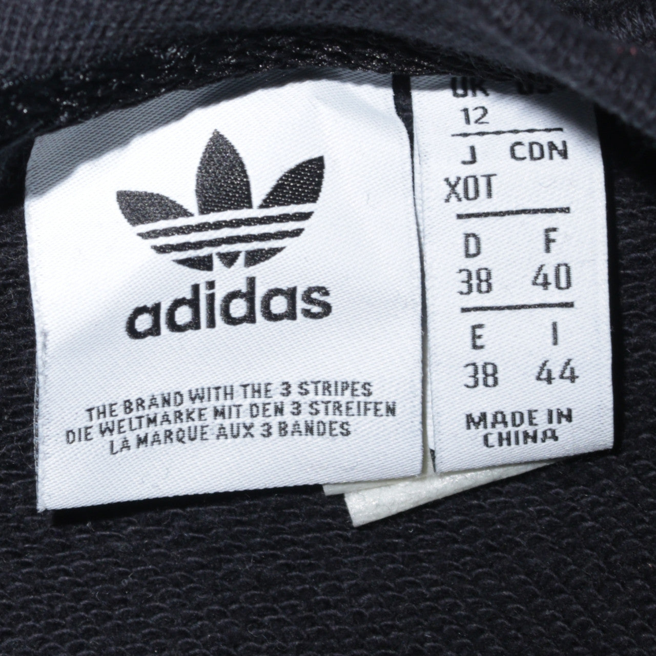 Adidas Women Black Size 12 Pullover Sweatshirt with Logo Detail