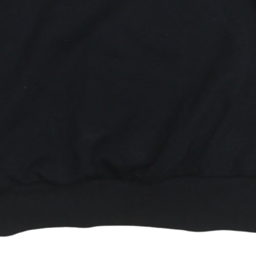 Adidas Women Black Size 12 Pullover Sweatshirt with Logo Detail
